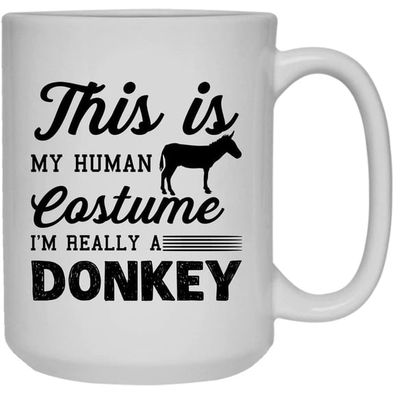 I'm Really A Donkey Coffee Mug, Green Tea Cup, Teacup 15 oz