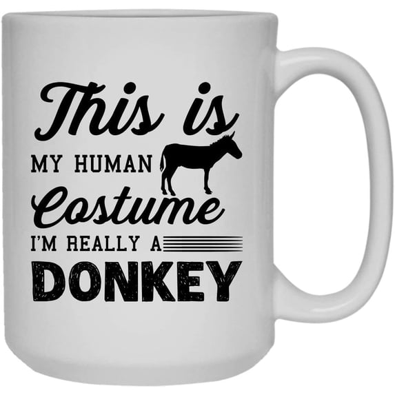 I'm Really A Donkey Coffee Mug, Green Tea Cup, Teacup 15 oz