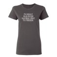 thumbnail image 1 of I'm Really Glad No Can Hear What I'm Thinking Sarcastic Novelty Gift Idea Adult Humor Funny Women's Casual Tees, 1 of 3