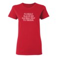 thumbnail image 1 of I'm Really Glad No Can Hear What I'm Thinking Sarcastic Novelty Gift Idea Adult Humor Funny Women's Casual Tees, 1 of 3