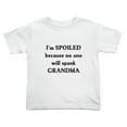 thumbnail image 1 of I'm SPOILED Because No One Will Spank GRANDMAs Cute Toddler Tshirts for Boys Girls (White, Youth M), 1 of 5