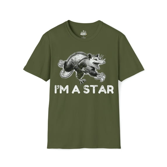 I'm STAR funny opossum-Funny Opossum Unisex Softstyle T-Shirt