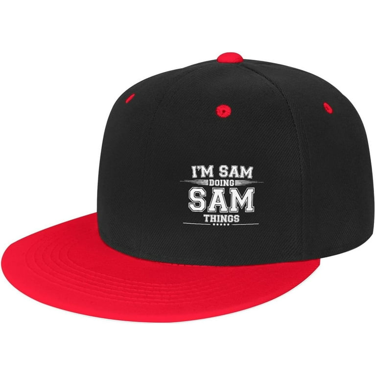 I m Sam Doing Sam Things Hat Adjustable Funny Flat Bill Baseball Cap Hip Hop Hats Men Women