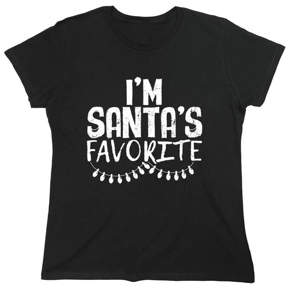 I'm Santa's Favorite Sarcastic Humor Novelty Funny Women's Casual Tees