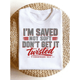 thumbnail image 1 of I'm Saved Not Soft 2 Corinthians Bible Verse Faith T-Shirt, 1 of 6