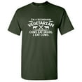 thumbnail image 1 of I'm a Second Hand Vegetarian Cows Eat Grass I Eat Cows Tshirt Novelty Humor Graphic Tees Sarcastic Gift For Meat Food Lovers Xmas Birthday Party Funny T Shirt, 1 of 5