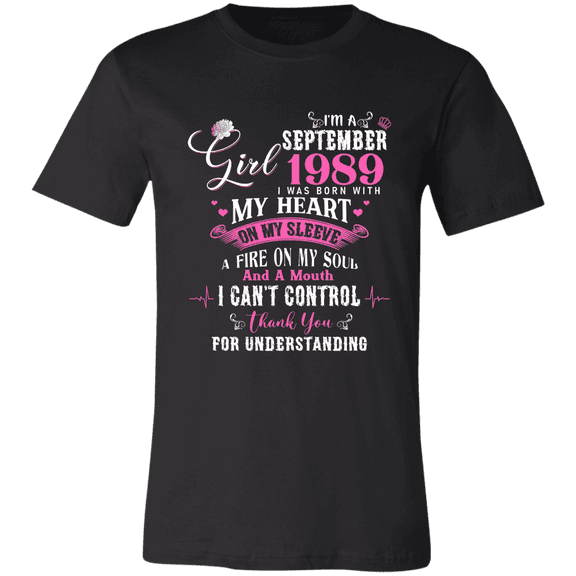 I'm September Girl 1989 37th Birthday Vintage 37 Years Old Bday Women T-Shirt