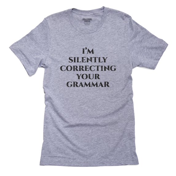 I'm Silently Correcting Your Grammar Men's Grey T-Shirt