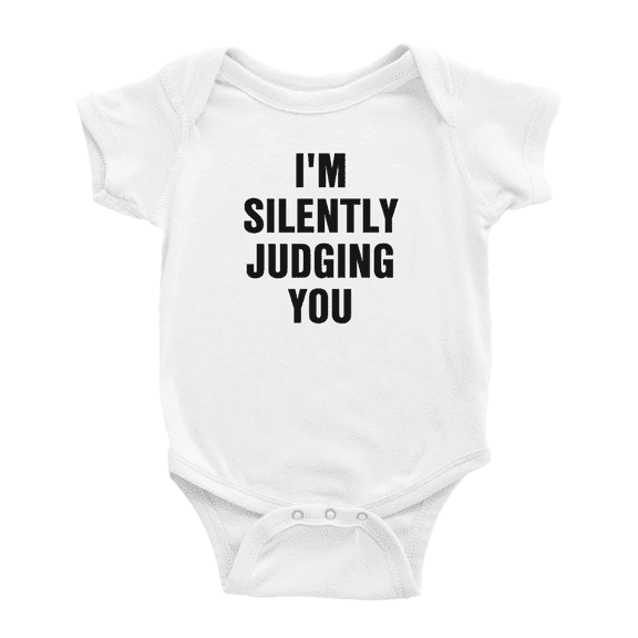 I'm Silently Judging You Cute Baby Clothing Bodysuits Boy Girl Unisex