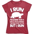 thumbnail image 1 of I'm Slower Than A Heard Of Turtles Stampeding Through Peanut Butter Women T-Shirt, 1 of 4