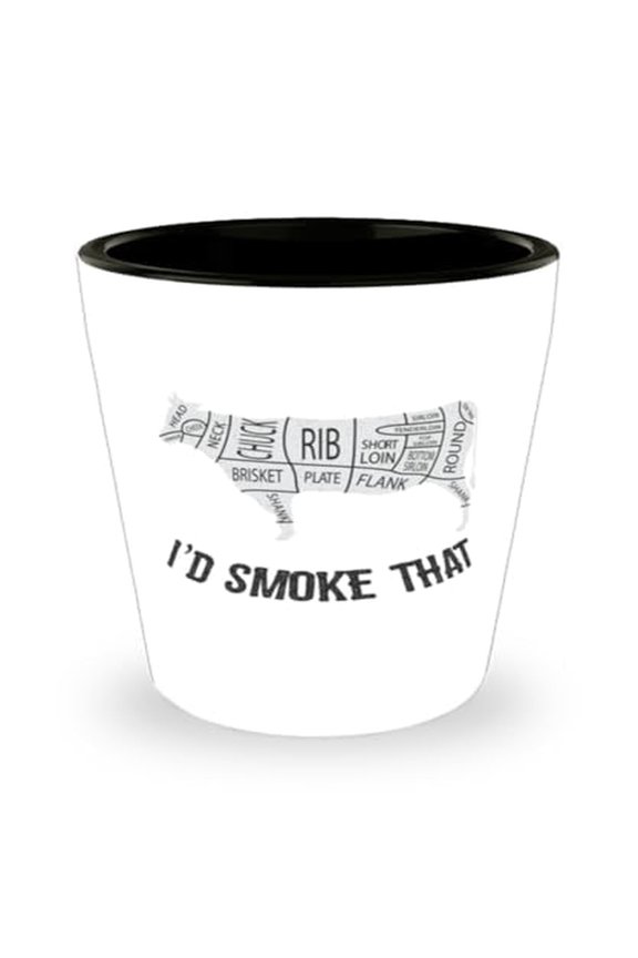 I'm Smoking That! Beef Shot Glass - 1.5oz Mini BBQ Gift for Meat Lovers