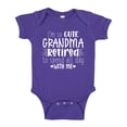 thumbnail image 1 of I'm So Cute Grandma Retired To Spend All Day With Me Baby Bodysuit One Piece NB Purple, 1 of 4
