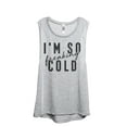 thumbnail image 1 of I'm So Freaking Cold Women's Fashion Sleeveless Muscle Workout Yoga Tank Top Sport Grey Large, 1 of 3