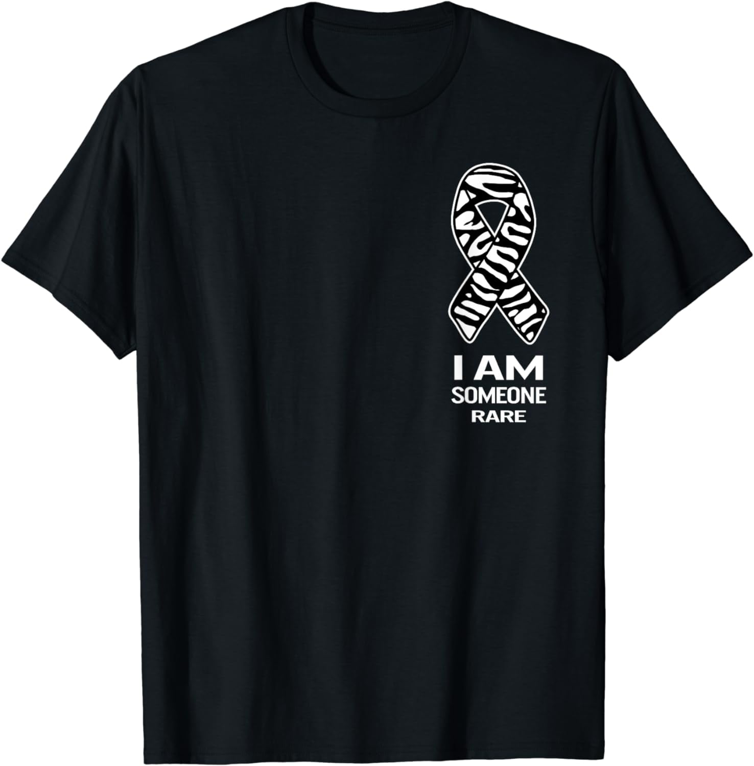 I'm Someone Rare Rare Disease Awareness Warrior Zebra Ribbon T-Shirt