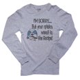 thumbnail image 1 of I'm Sorry But Your Opinion Wasn't In the Recipe Chef Cooking Men's Long Sleeve Grey T-Shirt, 1 of 2