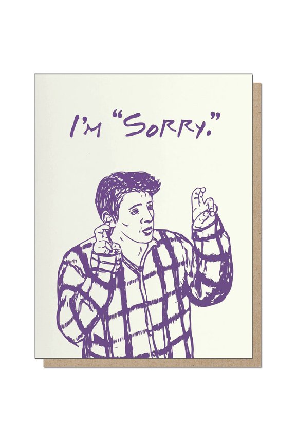 I'm Sorry Greeting Card  Humorous Apology Card for Friends & Family  Unique Design with Envelope Included  Perfect for Any Occasion