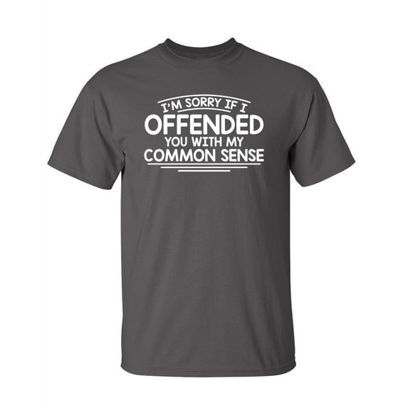 I'm Sorry If I Offended You With My Common Sense Sarcastic Saying Rude Graphic Tee Novelty Humor Christmas Vacations Sarcasm Gift Funny T Shirt