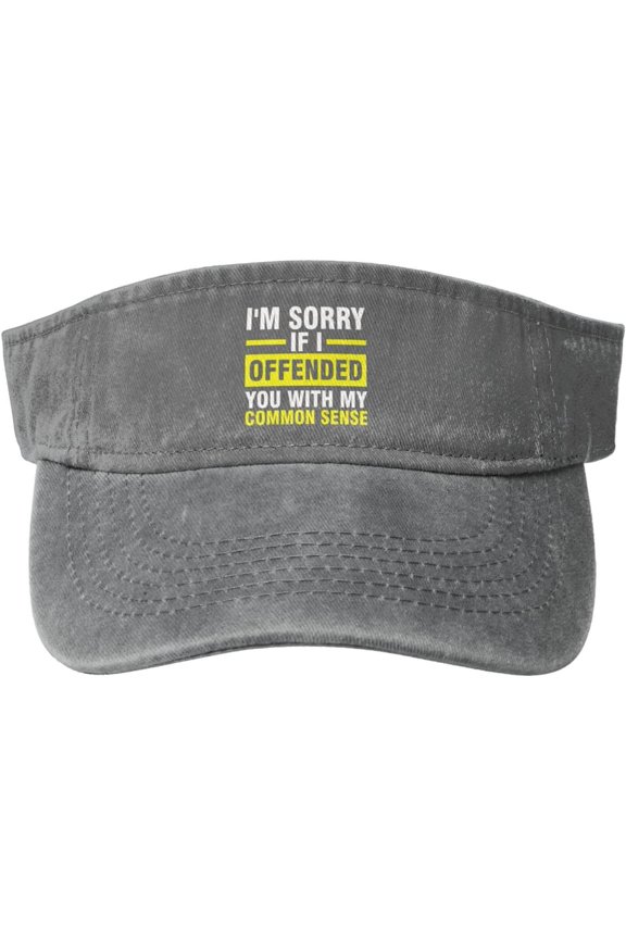 I'm Sorrys If I Offended You by Using Facts and Logic Hat Cotton Funny Empty Top Baseball Sun Cap Visor Hats