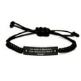 thumbnail image 1 of I'm Still a Musician Even When I'm. Musician Black Rope Bracelet, Inspire Musician Gifts, Engraved Bracelet For Friends from Boss, 1 of 3