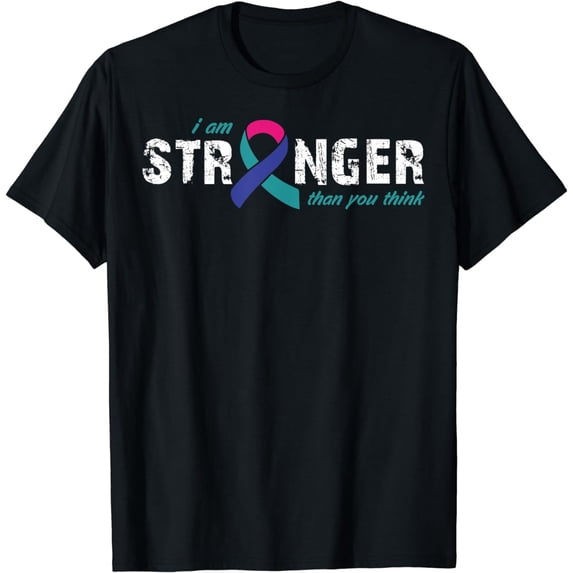 I'm Stronger- Thyroid Cancer Awareness Supporter Ribbon T-Shirt