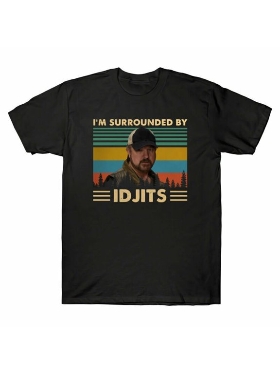 I'm Surrounded By Idjits Vintage Men's Short Sleeve T Shirt Tee