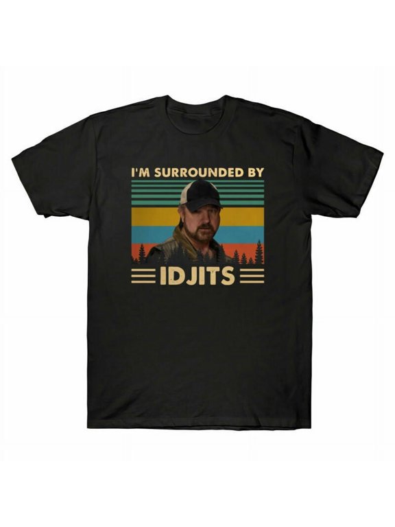 I'm Surrounded By Idjits Vintage Men's Short Sleeve T Shirt Tee