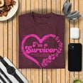 thumbnail image 1 of I'm Survivor Breast Cancer Awareness T-shirt for Women Black Size-2XL, 1 of 1