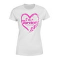 thumbnail image 1 of I'm Survivor Breast Cancer Awareness T-shirt for Women Black Size-2XL, 1 of 1