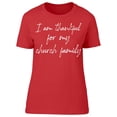 thumbnail image 1 of I'm Thankful For Church Family Women T-Shirt, Female x-Large, 1 of 4