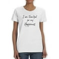 thumbnail image 1 of I'm Thankful For Happiness Women T-Shirt, Female 3X-Large, 1 of 4