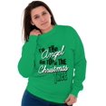 thumbnail image 1 of I'm The Angel On Top Christmas Tree Women Plus Size Crewneck Sweatshirt Brisco Brands 2X, 1 of 5