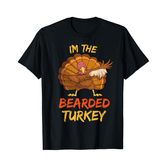 I’m The Bearded Turkey Funny Thanksgiving T-Shirt for Men Women