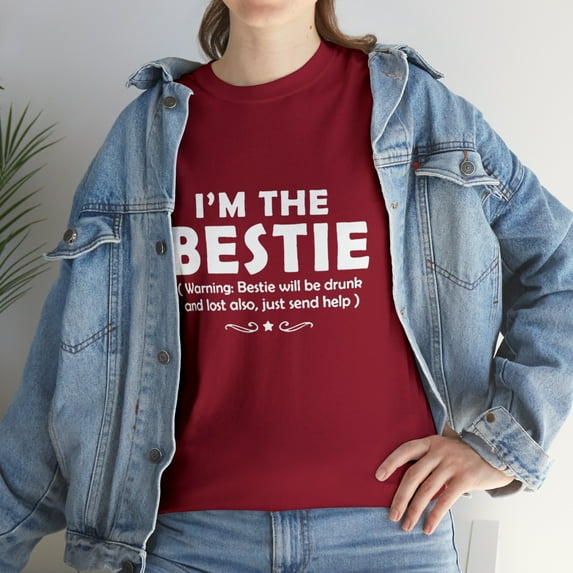 I'm The Bestie Racerback If Lost Or Drunk Please Return To T-Shirt