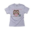 thumbnail image 1 of I'm The Big Sister - Cute Pink Owls Boy's Cotton Youth Grey T-Shirt, 1 of 2