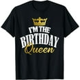 thumbnail image 1 of I'm The Birthday Queen Cool Couples Matching Birthday Party T-Shirt, 1 of 3