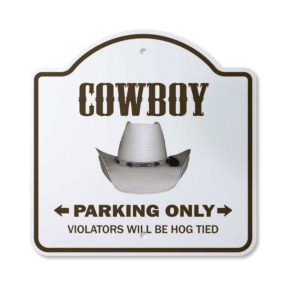 I'm The Cowboy 12" X 12" Sign | Indoor/Outdoor Plastic | SignMission Designer Hat Rodeo Ranch Horse Bronco Novelty Gift Funny Joke Gag Road Garage