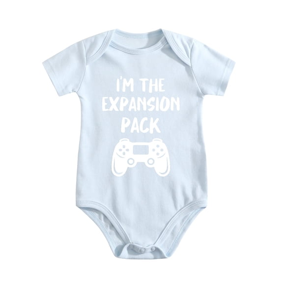 I'm The Expansion Pack Baby Bodysuit Funny Cute Adorable Infant Clothing Newborn Boys Baby Blue-style 9-12M