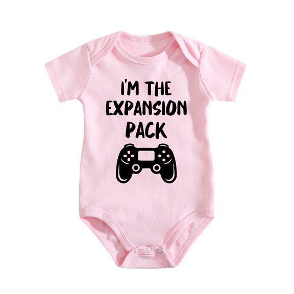 I'm The Expansion Pack Baby Bodysuit Funny Cute Adorable Infant Clothing Newborn Boys Medium Pink-style-1 3-6M