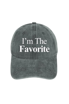 I’m The Favorite Gray Hat Adjustable Funny Fashion Unisex Baseball Cap for Men Women