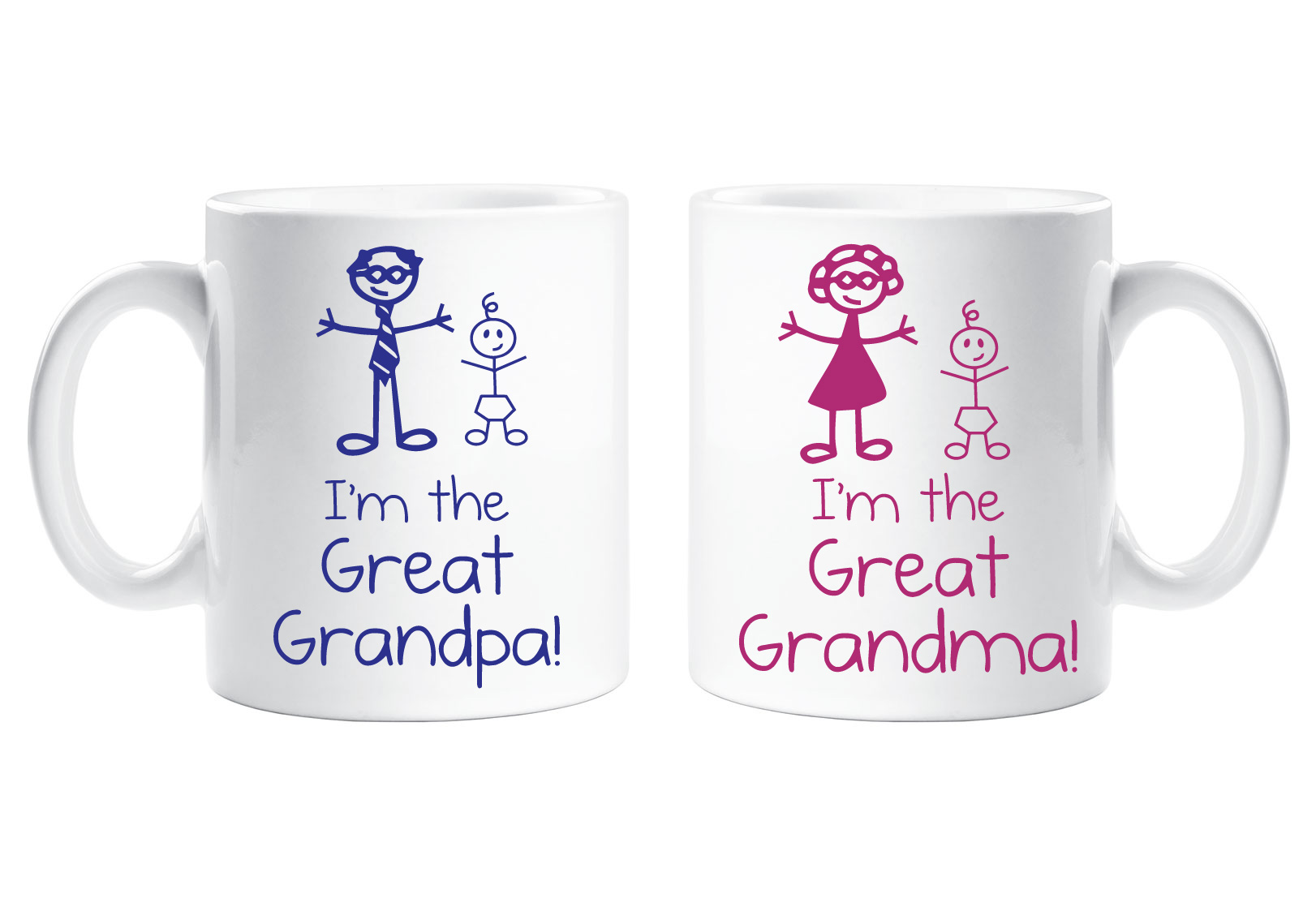 I'm The Great Grandma Grandpa Mug Set Cup New Parents Gift New Mummy New Daddy Baby Shower Pregnancy Gift