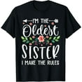 thumbnail image 1 of I'm The Oldest - I Make The Rules Cute Floral T-Shirt, 1 of 4