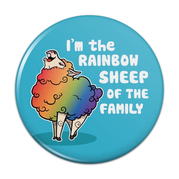 I'm The Rainbow Sheep of the Family Gay Pride Pinback Button Pin