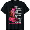 thumbnail image 1 of I'm The Storm Black Women Breast Cancer Survivor Pink Ribbon T-Shirt, 1 of 3