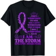 thumbnail image 1 of I'm The Storm Strong Purple Ribbon Women Epilepsy Awareness T-Shirt, 1 of 4