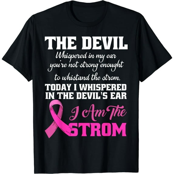 I'm The Storm Strong Women Breast Cancer Warrior Pink Ribbon T-Shirt