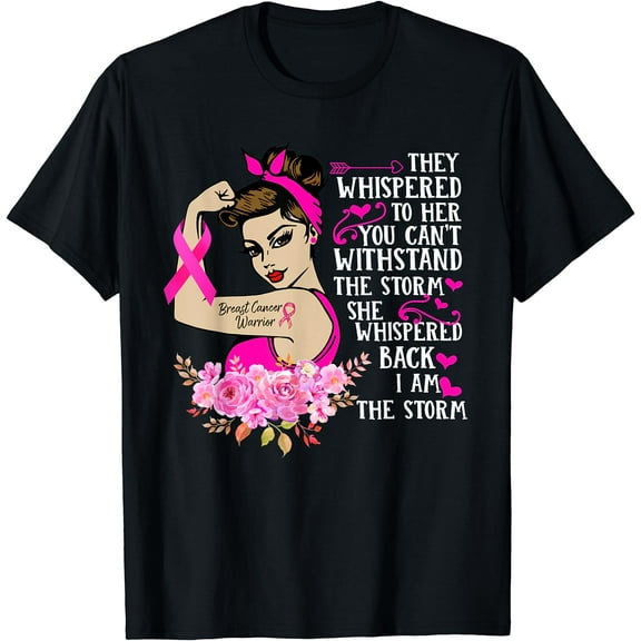I'm The Storm Strong Women Breast Cancer Warrior Pink Ribbon T-Shirt