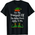 thumbnail image 1 of I'm The Youngest Elf Family Matching Funny Christmas T-Shirt, 1 of 5