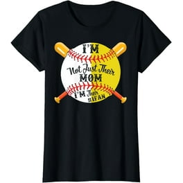 Womens I'm Their Number 1 Fan Softball Baseball Mom T-Shirt Womens I'm Their Number 1 Fan Softball Baseball Mom T-Shirt
