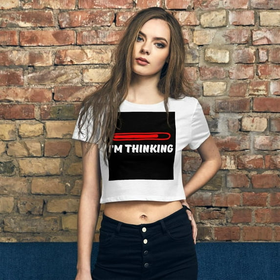 I'm Thinking Crop Tee
