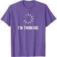 thumbnail image 1 of I'm Thinking for Geeks Nerds Programmers Softstyle Unisex T-Shirt,Purple Heather Color,Size 3XL, 1 of 5